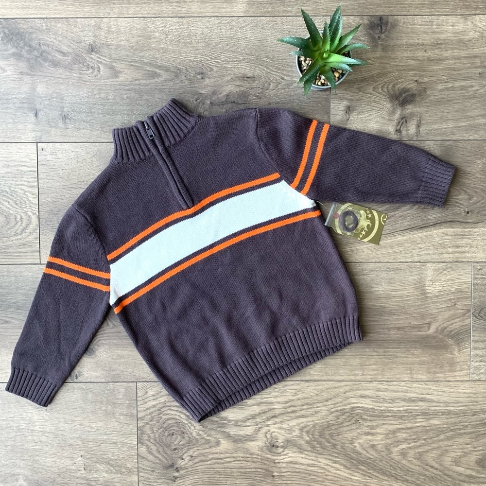 {NWT} Boys 3/4 Zip Mock Neck Sweater (Size 4)